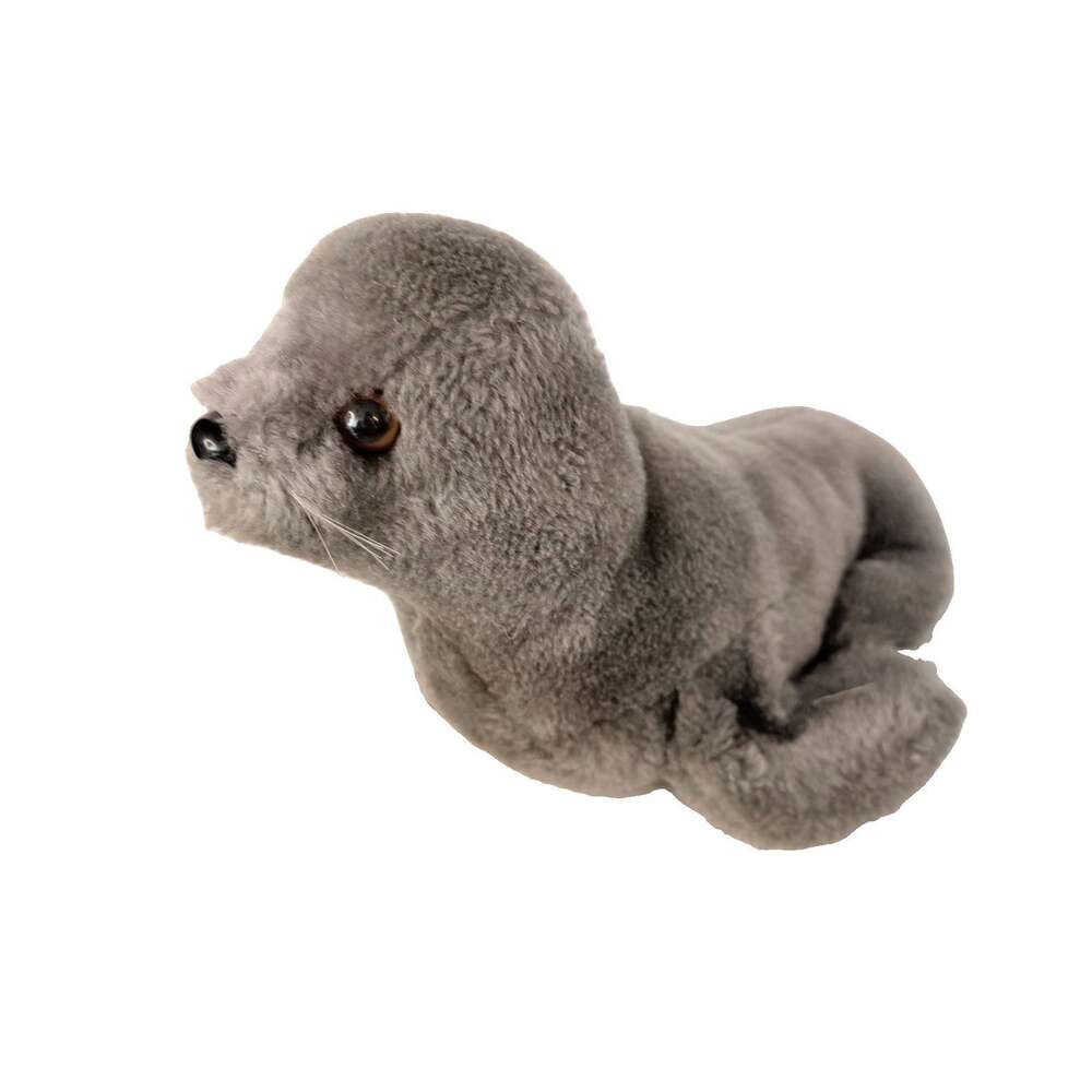 Vintage 1976 Dakin Seal Bean Bag Grey Gray Finnegan Seal Plush Stuffed Animal